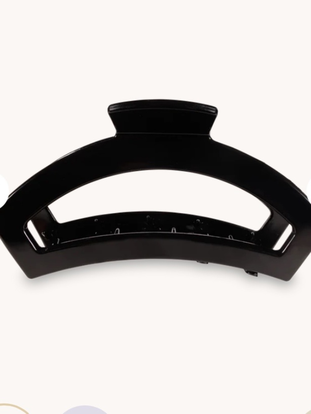 LIKE NEW Teleties Open Jet Black Large Claw Hair Clip